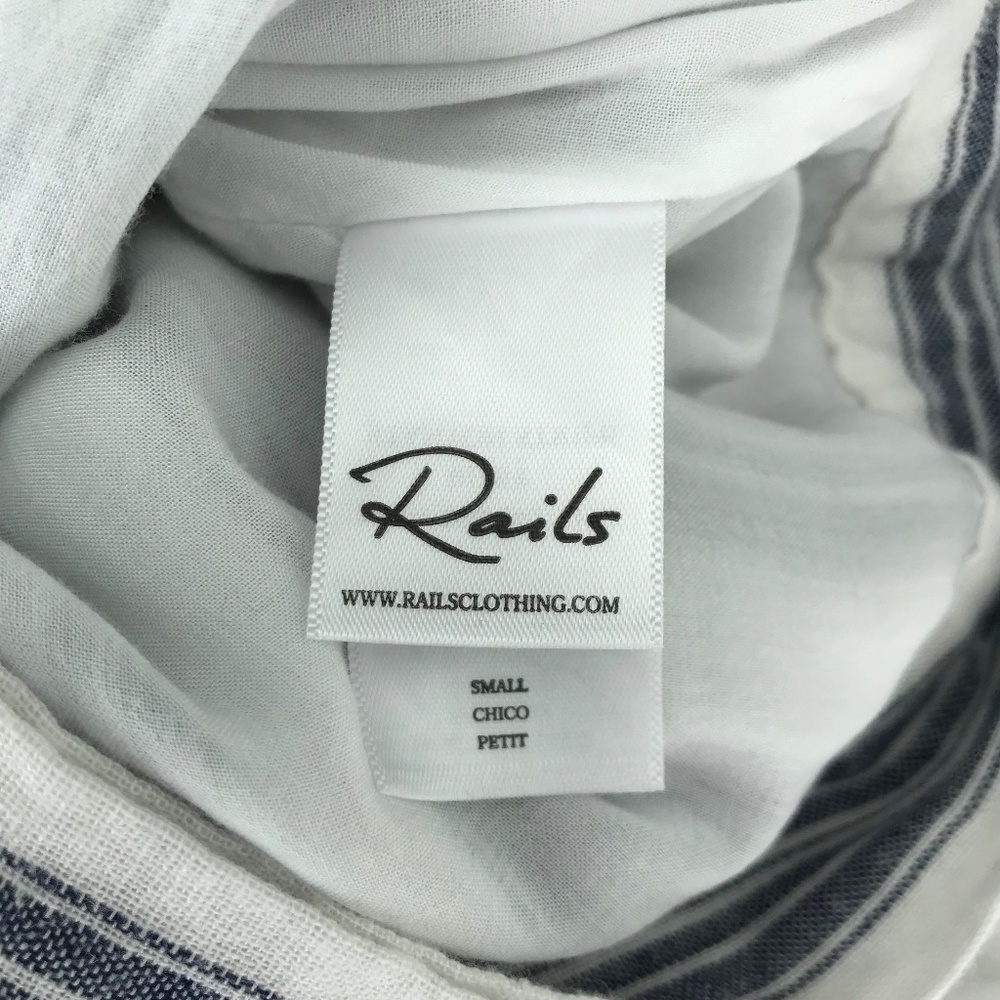 Rails Ruby Stanton Striped Wrap Front Ruffle Mini… - image 7